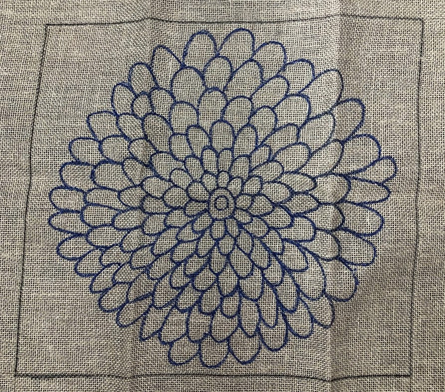 Rug Hooking Pattern, 1 Dahlia