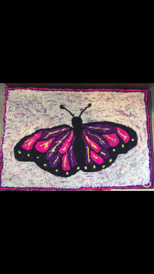 Della's Butterfly, Rug Hooking Pattern