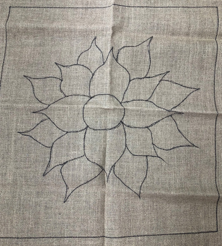 California Flower, Rug Hooking Pattern