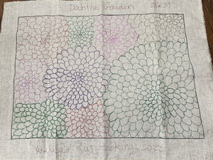Dahlia Garden, Rug Hooking Pattern