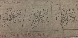Holly Runner, Rug Hooking Pattern