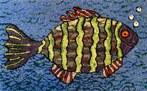 Freddy The Fish, Rug Hooking Pattern
