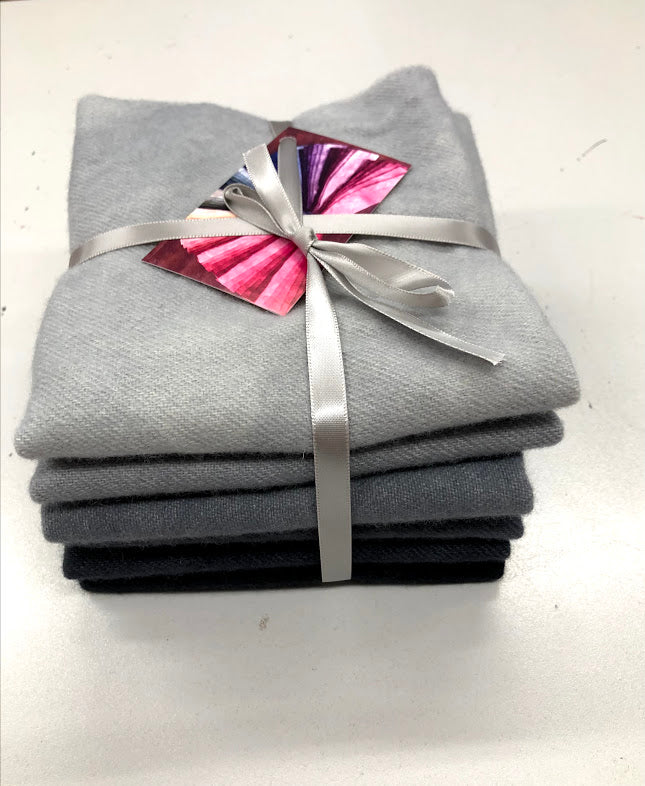 Grey, Wool Fabric Bundle