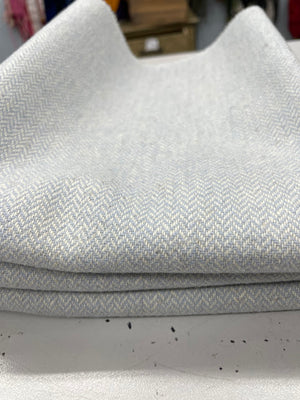 Dorr, Light Blue Herringbone, Wool Fabric