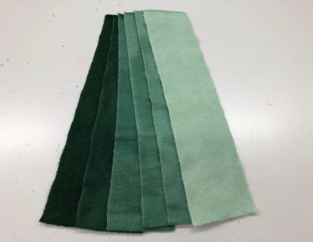 PC7, 6 Value Wool Fabric Swatch