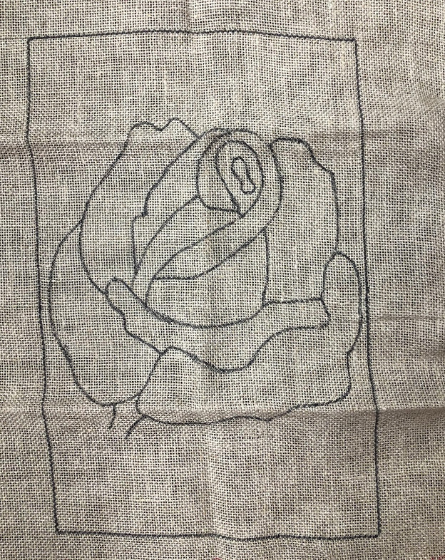 Rose, Rug Hooking Pattern