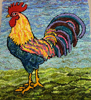 Ross The Rooster, Rug Hooking Pattern