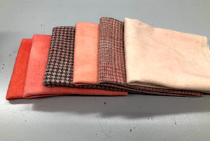 Salmon, Wool Fabric Bundle