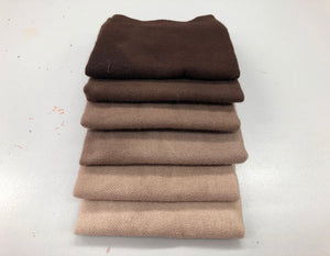 Seal Brown, Wool Fabric Bundle