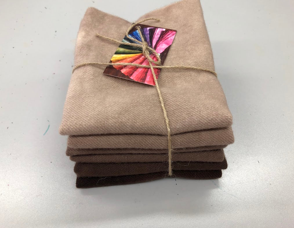 Seal Brown, Wool Fabric Bundle