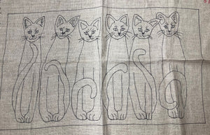 Six Cats, Rug Hooking Pattern
