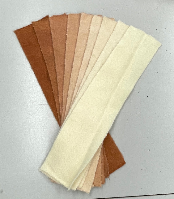 Skin Tone #4, 9 Value Wool Fabric Swatch