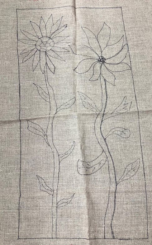Tall Flowers, Rug Hooking Pattern