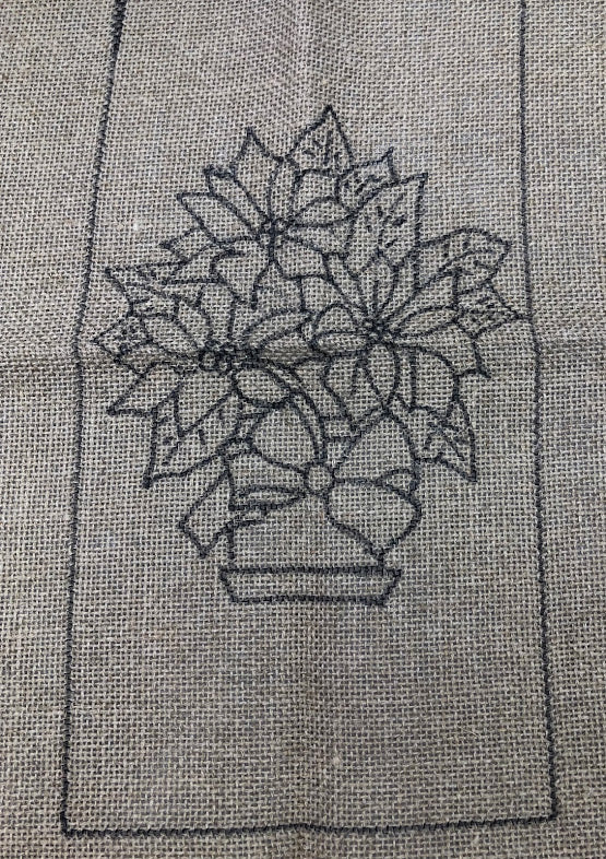 Xmas Pot, Rug Hooking Pattern
