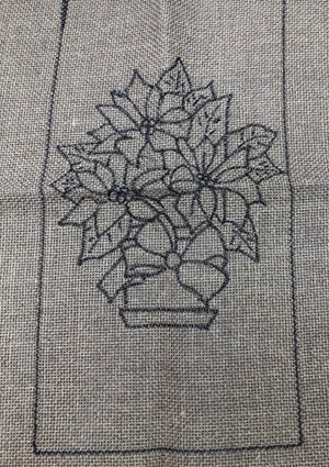 Xmas Pot, Rug Hooking Pattern